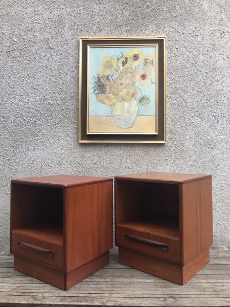 Pair Of Mid Century G Plan Fresco Teak Bedside Cabinets