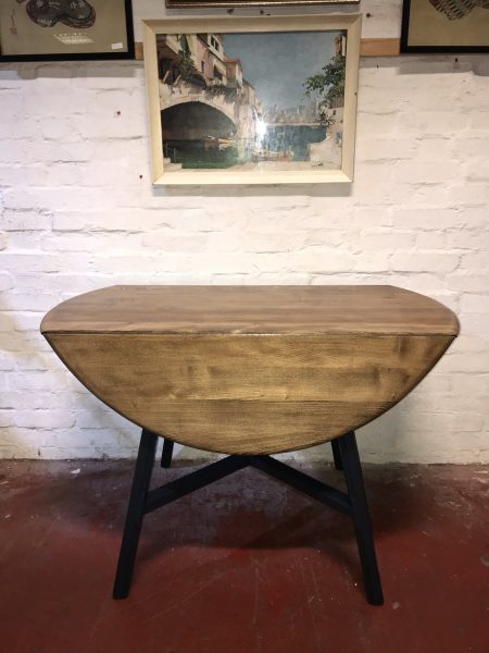 1980s Ercol Elm & Beech Windsor 377 Drop Leaf Dining Table