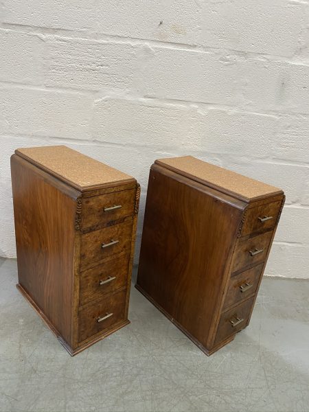 Pair of Vintage 1940s Art Deco Cabinets