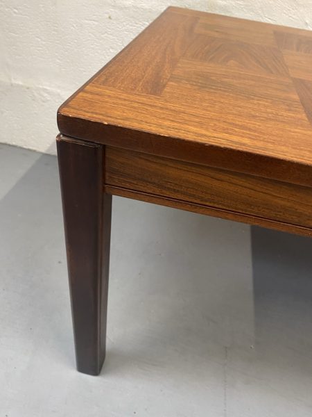 Vintage Rosewood Veneer Long Coffee Table by Heggen