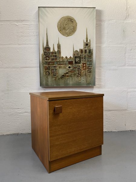 Single Retro Vintage 1960s AVALON Bedside Cabinet / Cupboard 