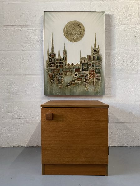 Single Retro Vintage 1960s AVALON Bedside Cabinet / Cupboard 