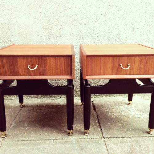 Restored Pair of Vintage G Plan Tola Bedside Tables