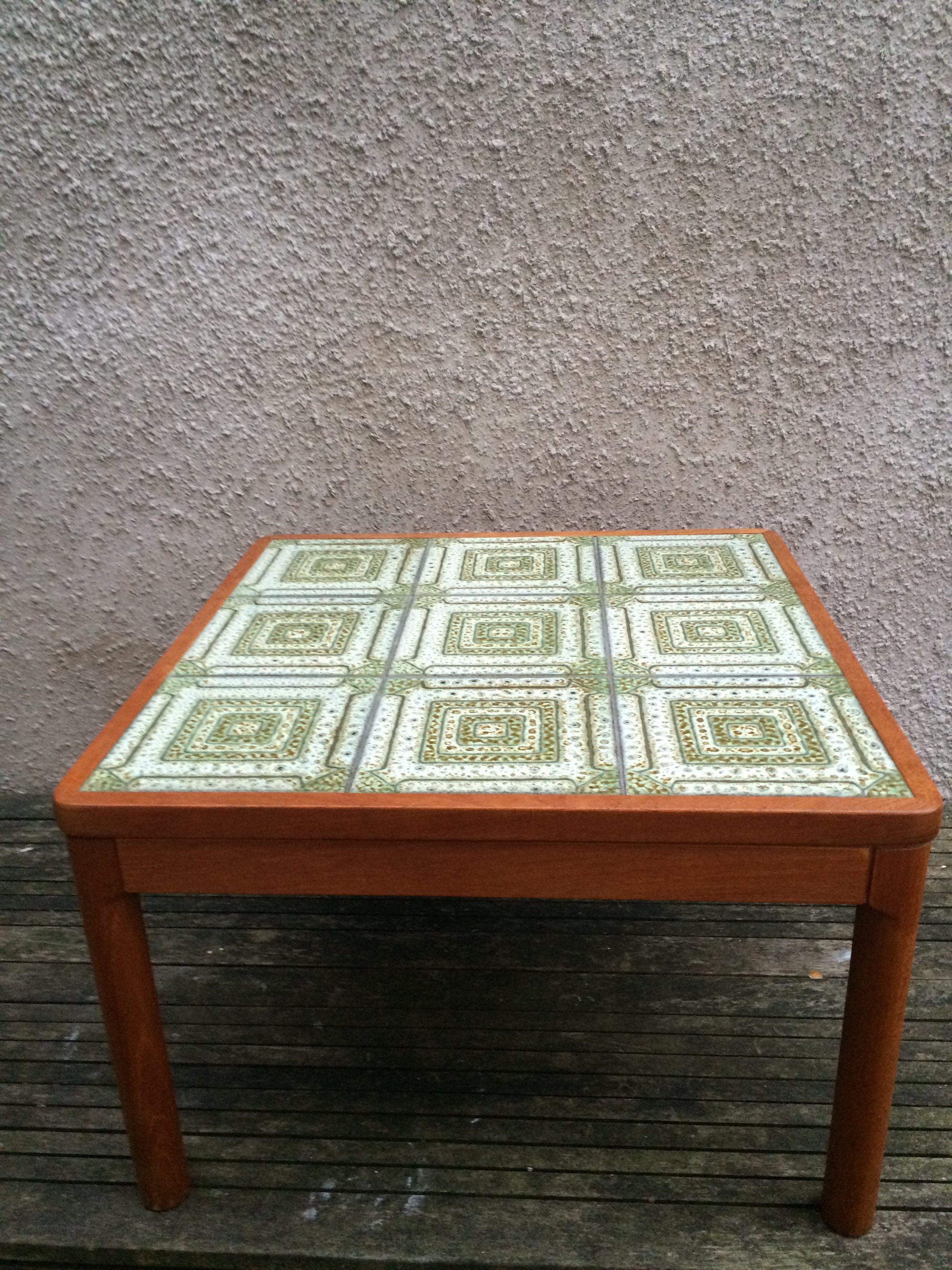 Danish Art Tile Coffee Table by TRIOH 1975