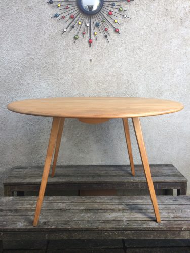 Vintage 1960s Windsor Blonde Ercol Drop Leaf Dining Table