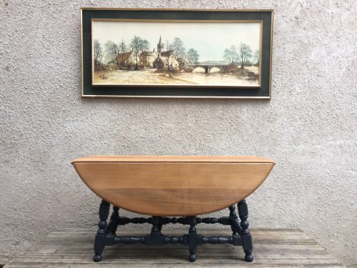 Retro 1970s Ercol Old Colonial 506 Drop Leaf Super Table