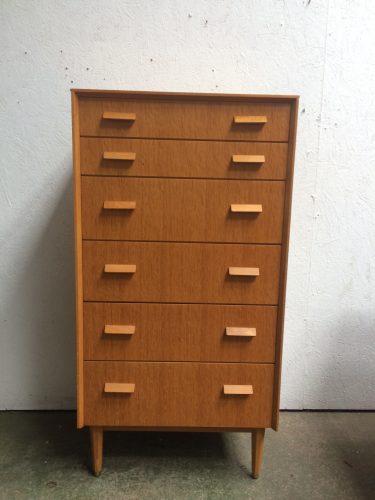Stunning Vintage Mid Century 1950s G Plan E Gomme Oak Chest Of 6 Drawers