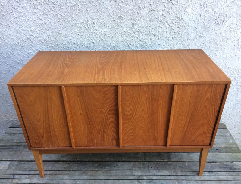 Vintage Mid Century Record Vinyl Cabinet With Bifold Doors – Pavement ...