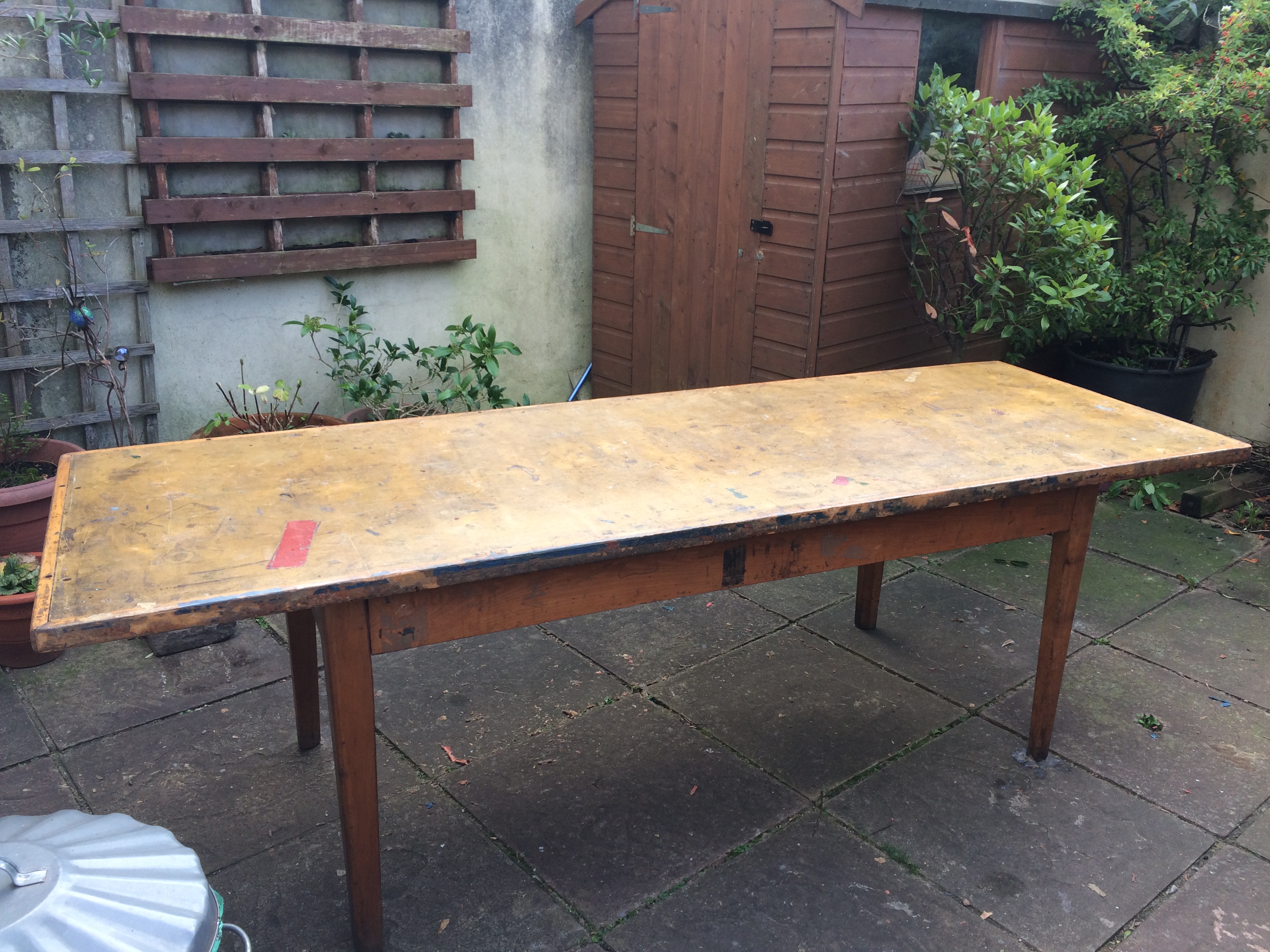 Mid Century 1950s 8ft College Art Table