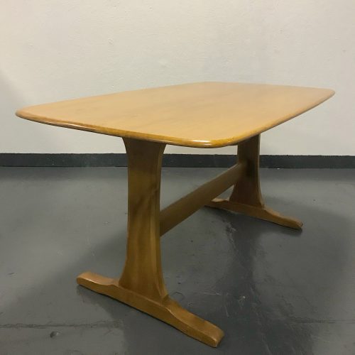 Vintage Ercol Blonde Refectory Dining Kitchen Table