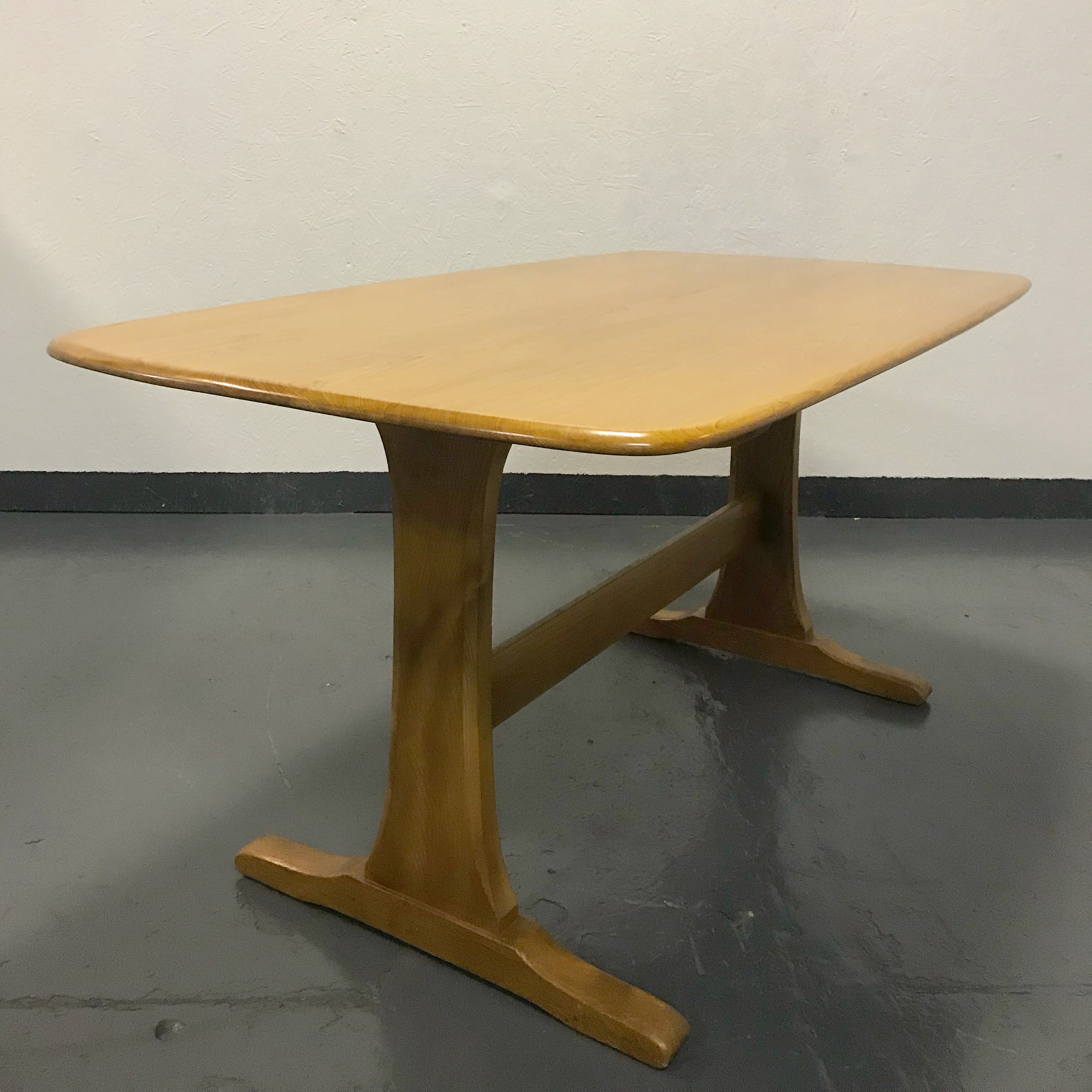 Vintage Ercol Blonde Refectory Dining Kitchen Table