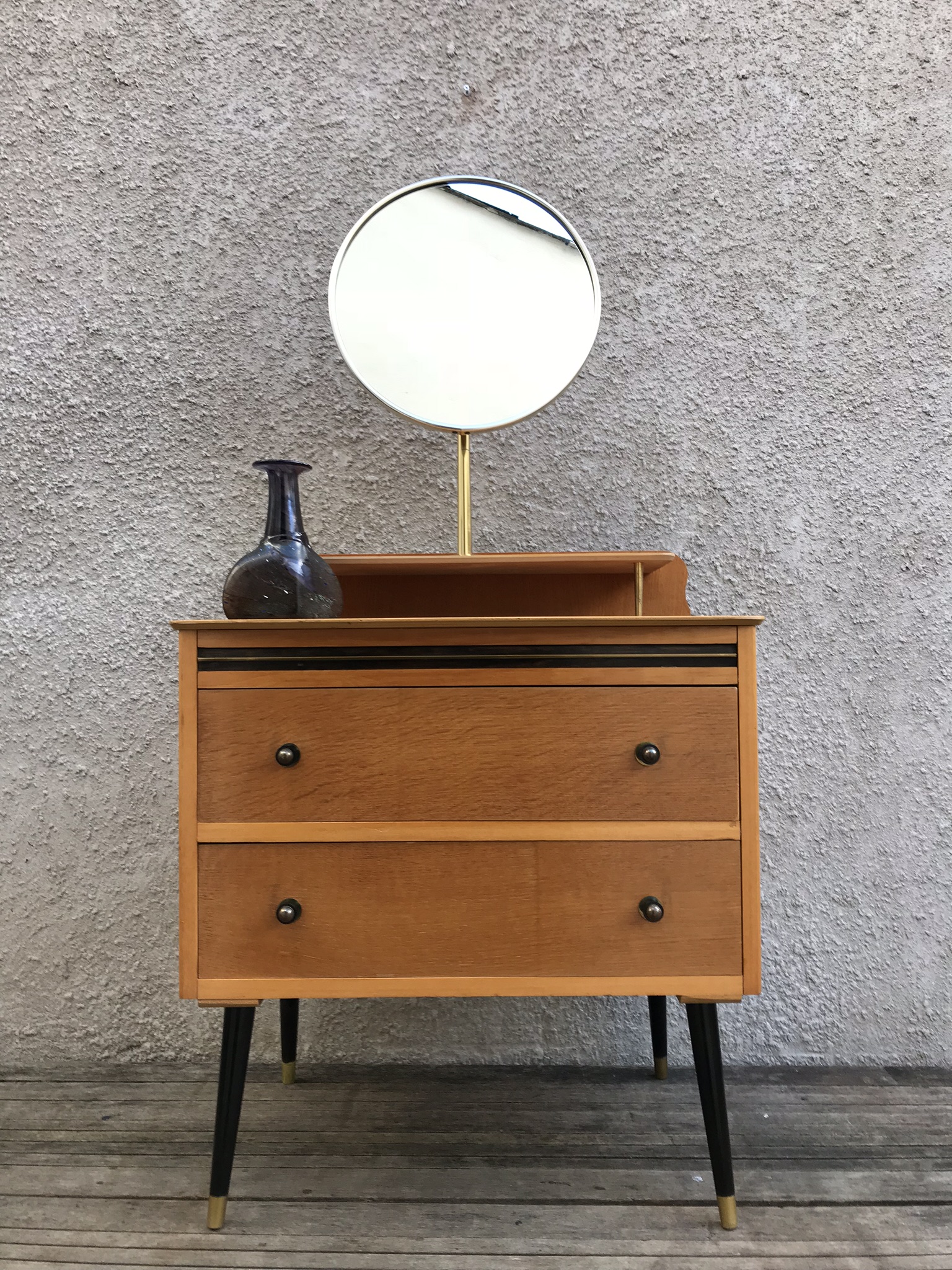 Vintage 1960s Dressing Chest On Atomic Legs