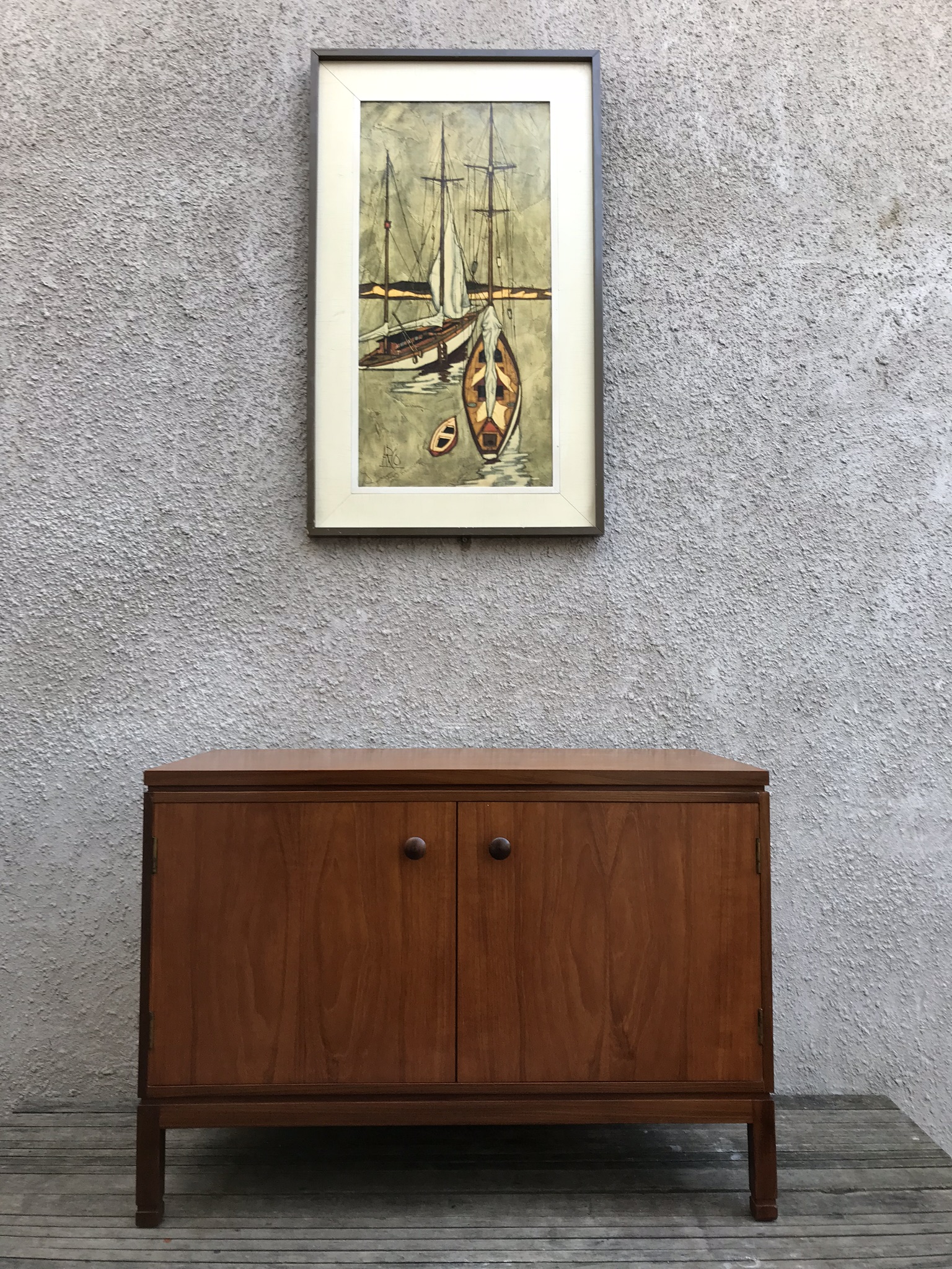 Retro Mid Century Record Vinyl TV Media Cabinet Cupboard Sideboard