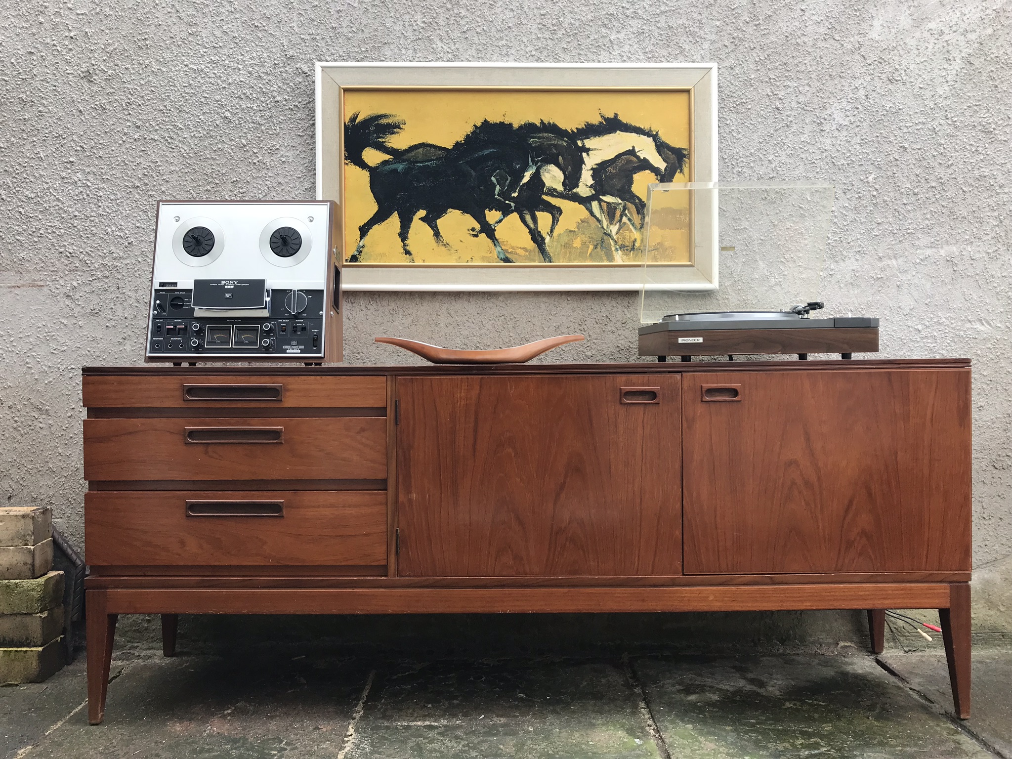 Sleek Mid Century Vintage Teak Sideboard