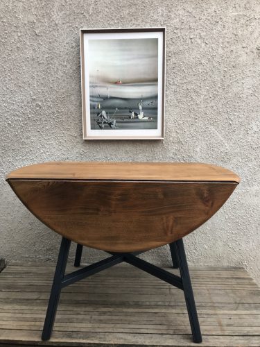 Mid Century 1960s Ercol Elm & Beech Old Colonial 377 Drop Leaf Dining Table