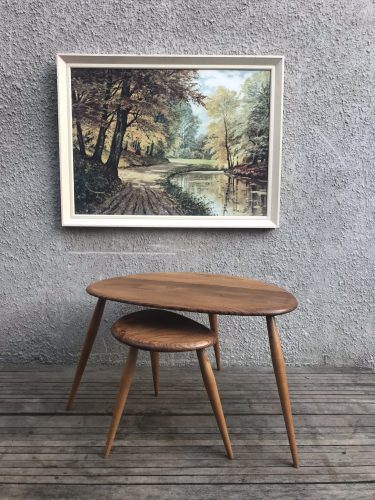 2 x 1960s Ercol Pebble Tables