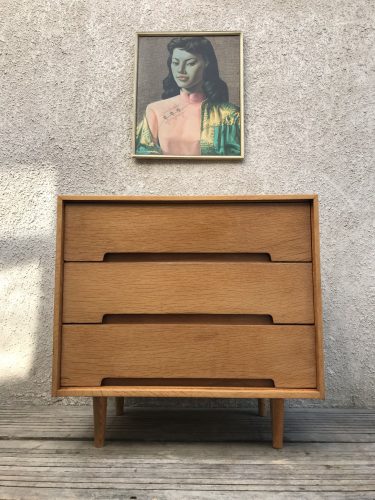 Mid Century STAG C Range Blonde Oak 3 Drawer Chest by John & Sylvia Reid