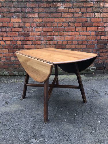 1960s Ercol Elm & Beech Old Colonial 377 Drop Leaf Dining Table