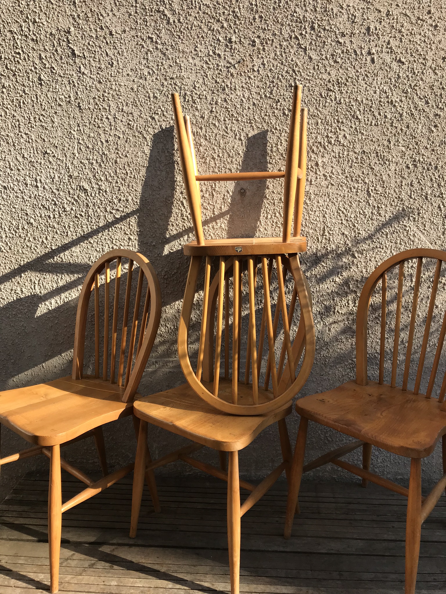 ercol hoop back dining chairs