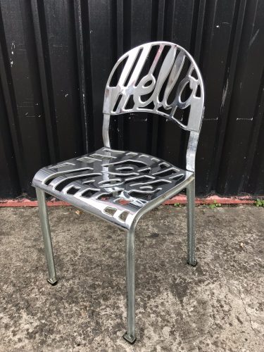 'Hello There' Chair in Aluminium, Jeremy Harvey for Artifort, Netherlands, 1970s