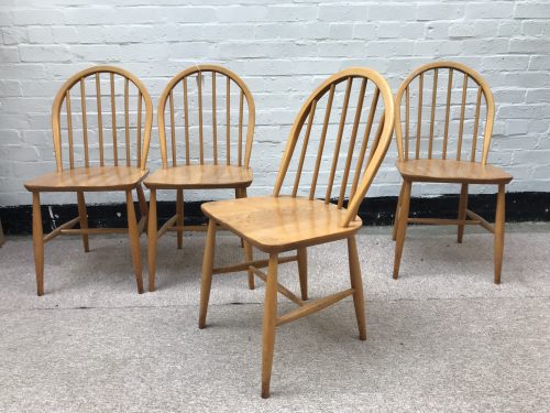 4 x Vintage 1960s ERCOL Windsor Kitchen Chairs