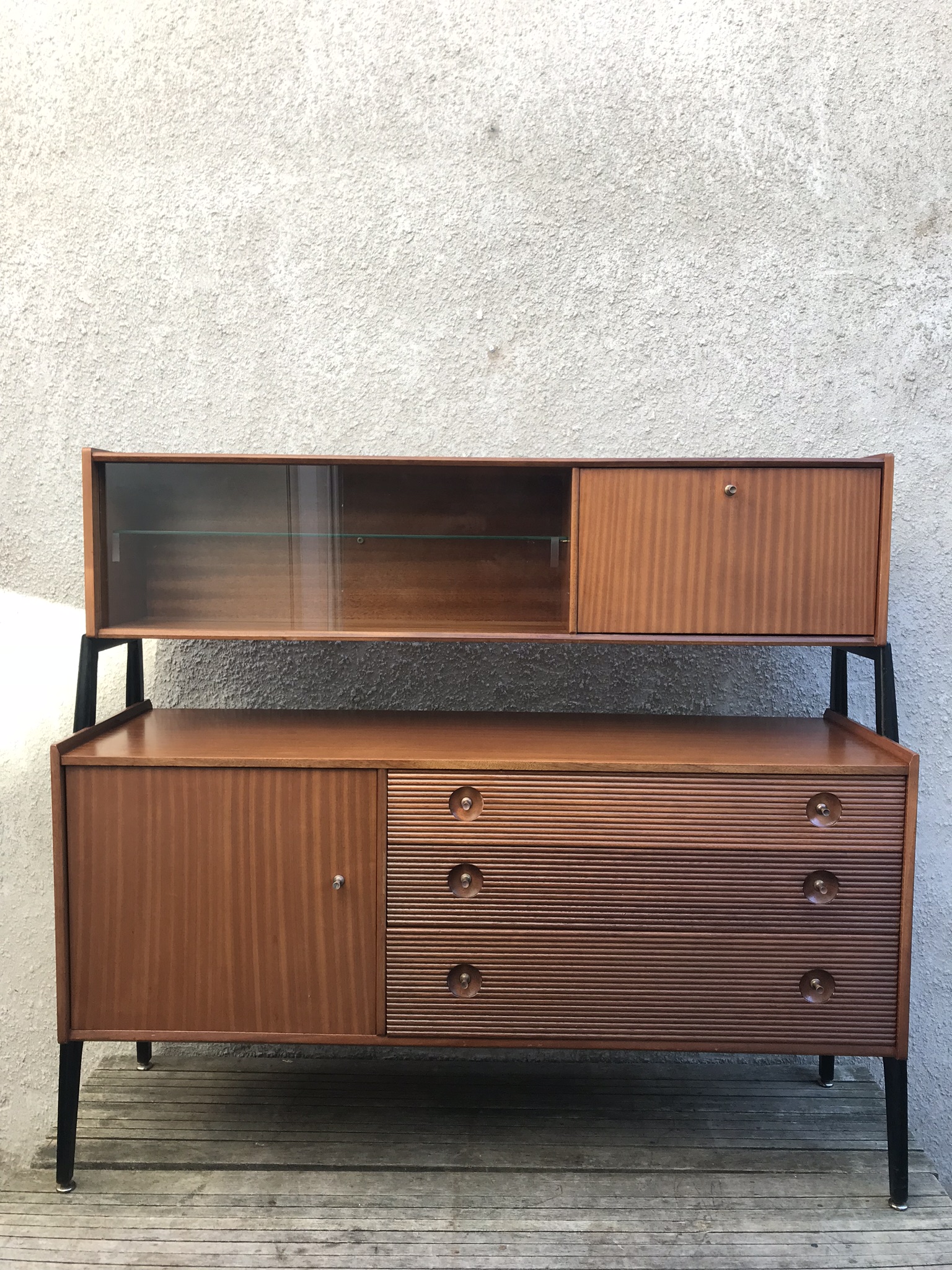 Mid Century NATHAN Teak Highboard / Sideboard / Drinks Cabinet