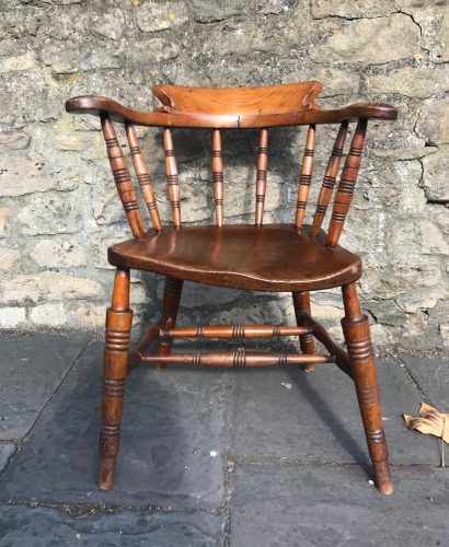 Antique Oak Glenister's High Wycombe Armchair / Carver Chair