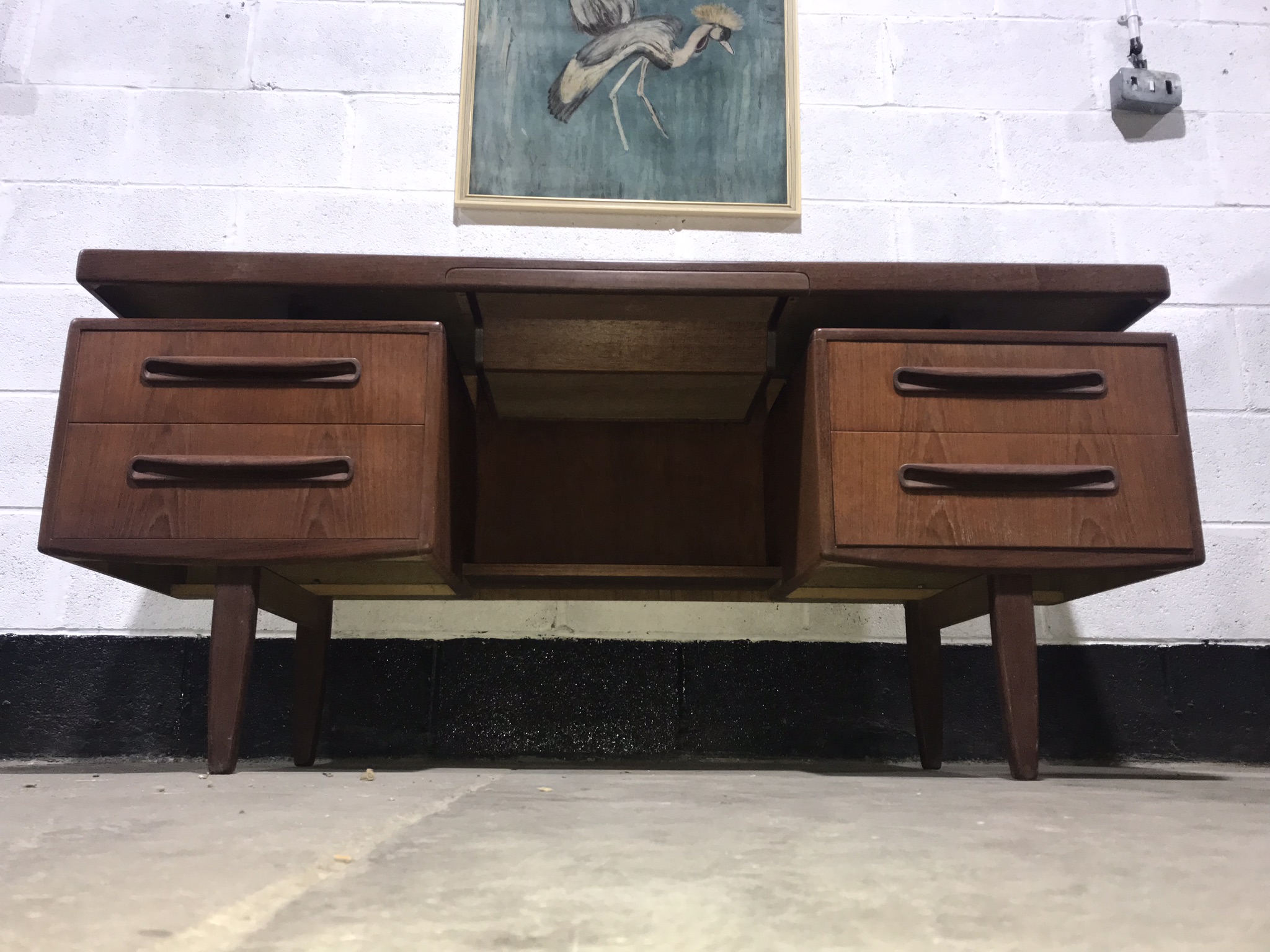 G PLAN Mid Century Floating Top Desk / Dressing Table with Mirror