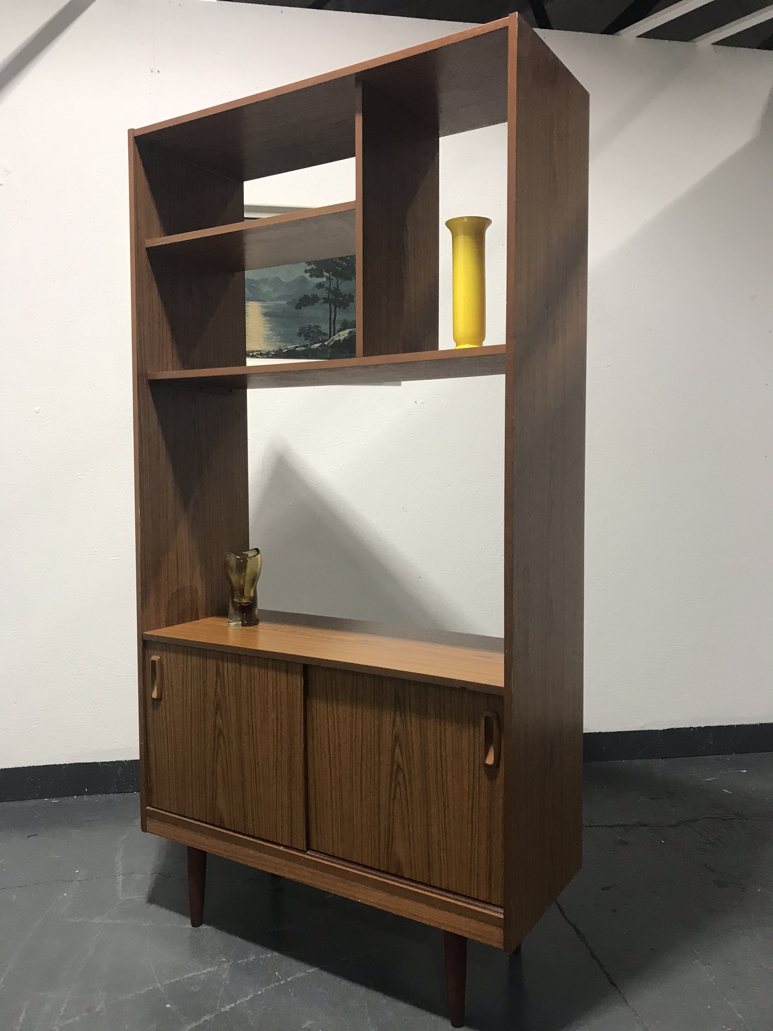 Vintage SCHREIBER Wall Unit Bookcase Sideboard Room Divider TV Media Unit Retro