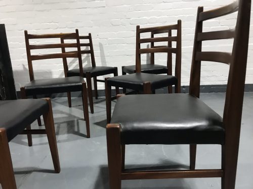 6 x Vintage Retro Mid Century G Plan / Danish Style Teak Dining Chairs