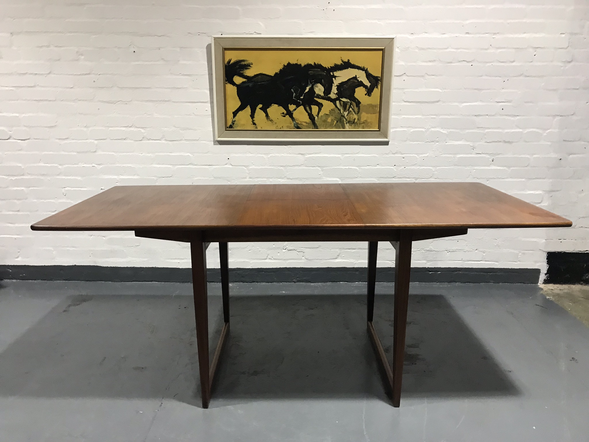 Vintage Retro 1960s Danish Extendable Teak Dining Table Gunther Hoffsted Style