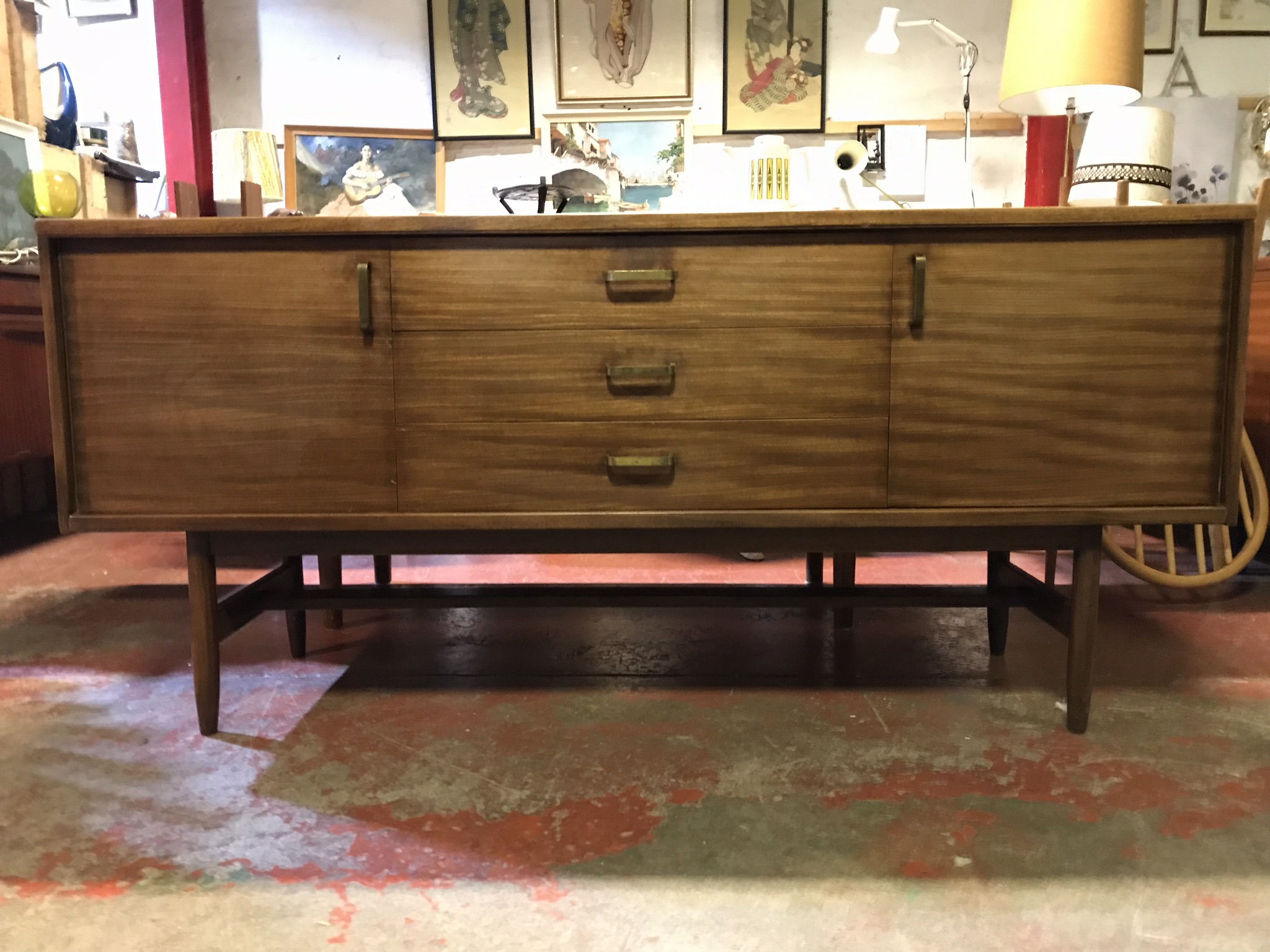 Beautiful Mid Century Teak Danish Style Sideboard by William Lawrence Furniture