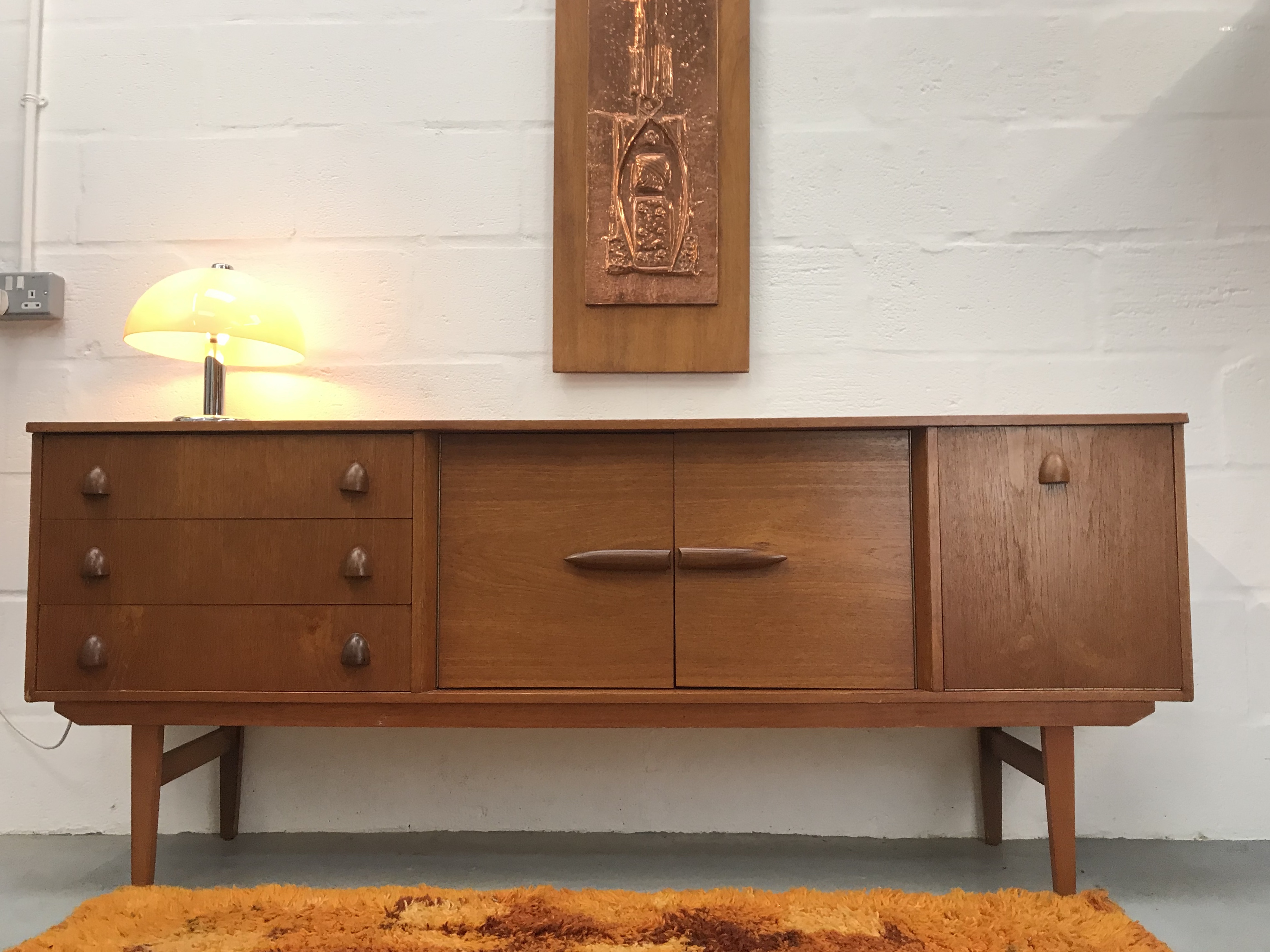 Retro Vintage 1960s / 1970s Sideboard / Cabinet / Media Cabinet