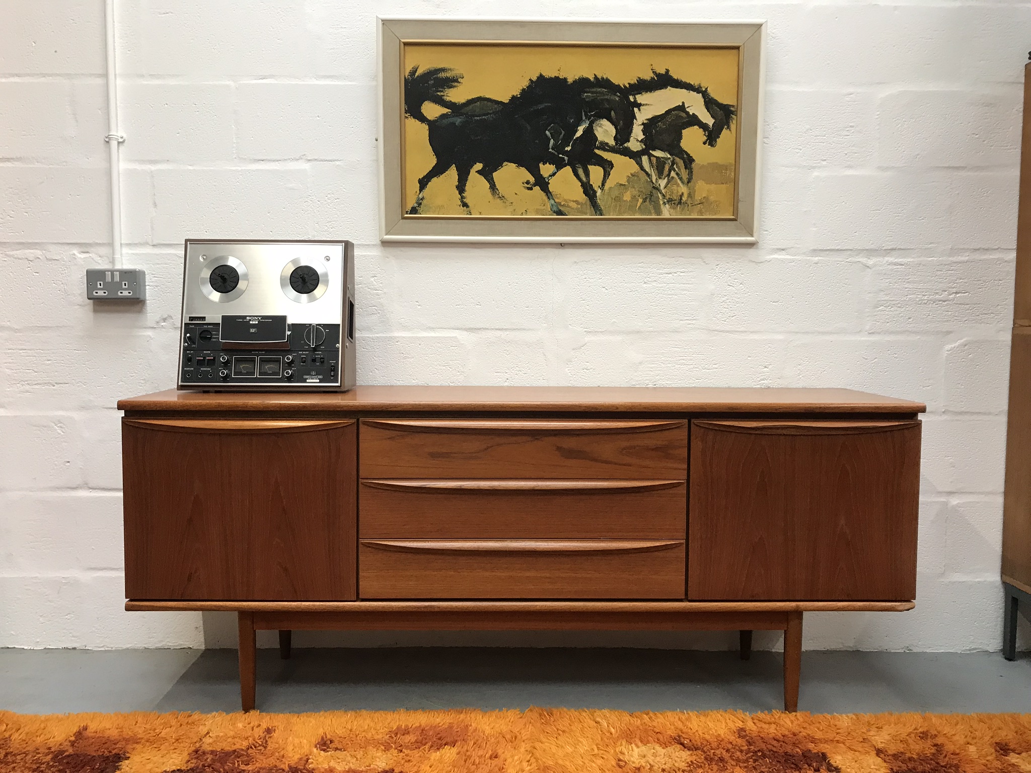Vintage 1960s / 1970s Sideboard / Cabinet / Media Cabinet