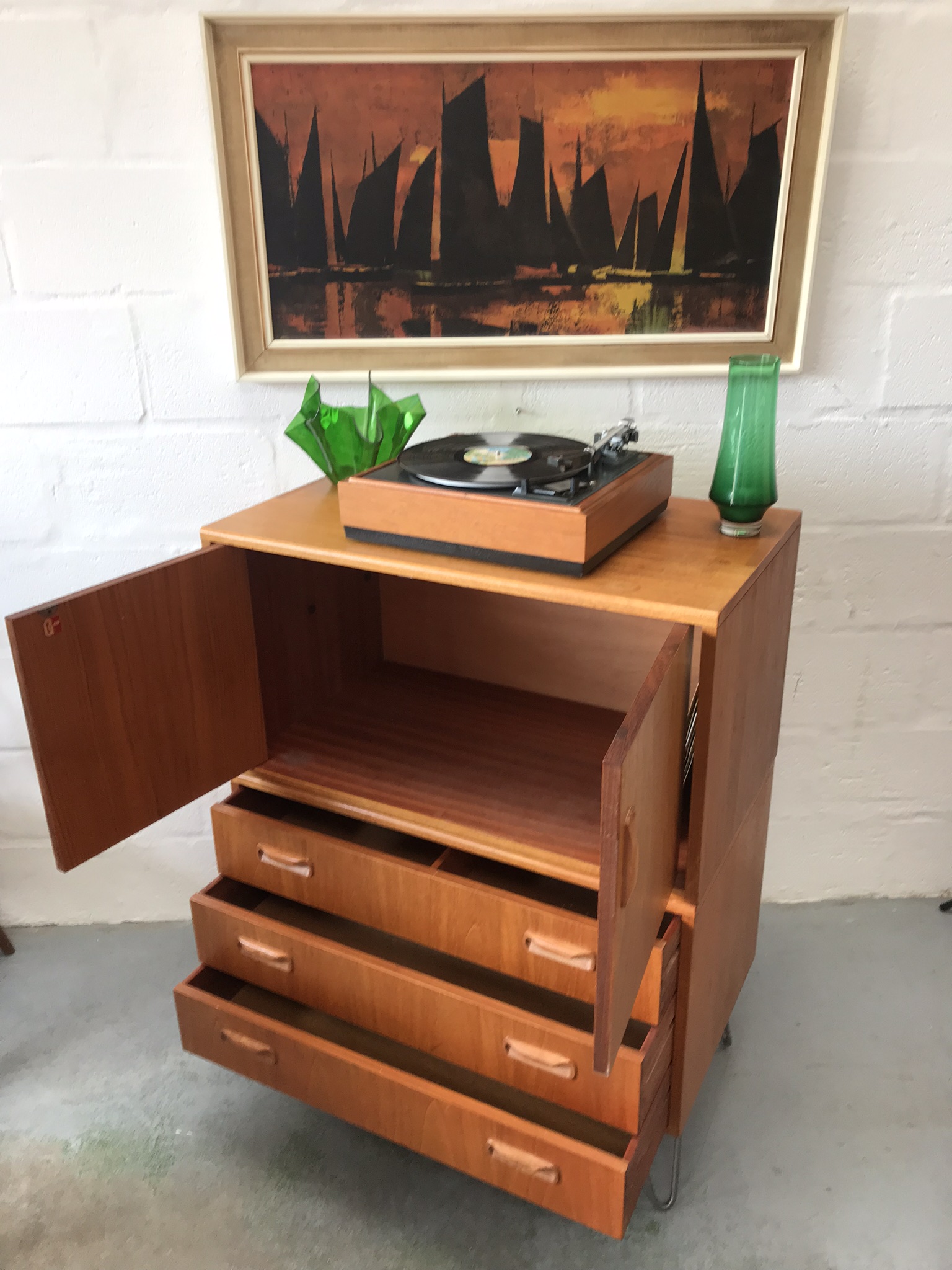 Re-Purposed Vintage G Plan Fresco Cabinet and Drawers on Hairpin Legs ...