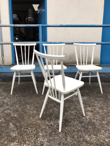 4 x Vintage White Ercol All Purpose Chairs