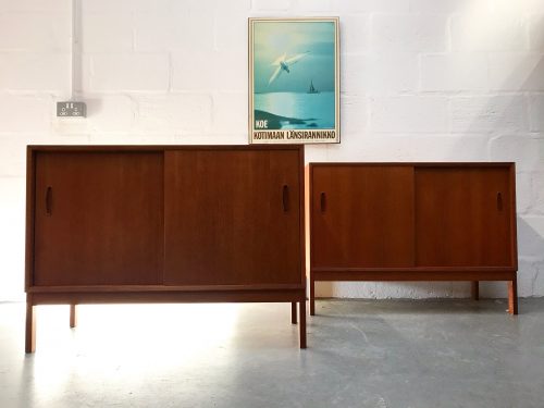 Pair of Nils Jonsson for Troeds Mid Century Record Cabinets