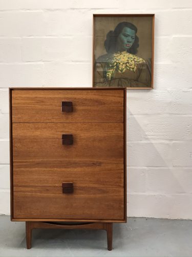 Vintage G Plan IB Kofod Larsen Danish Tallboy / Chest of Drawers 