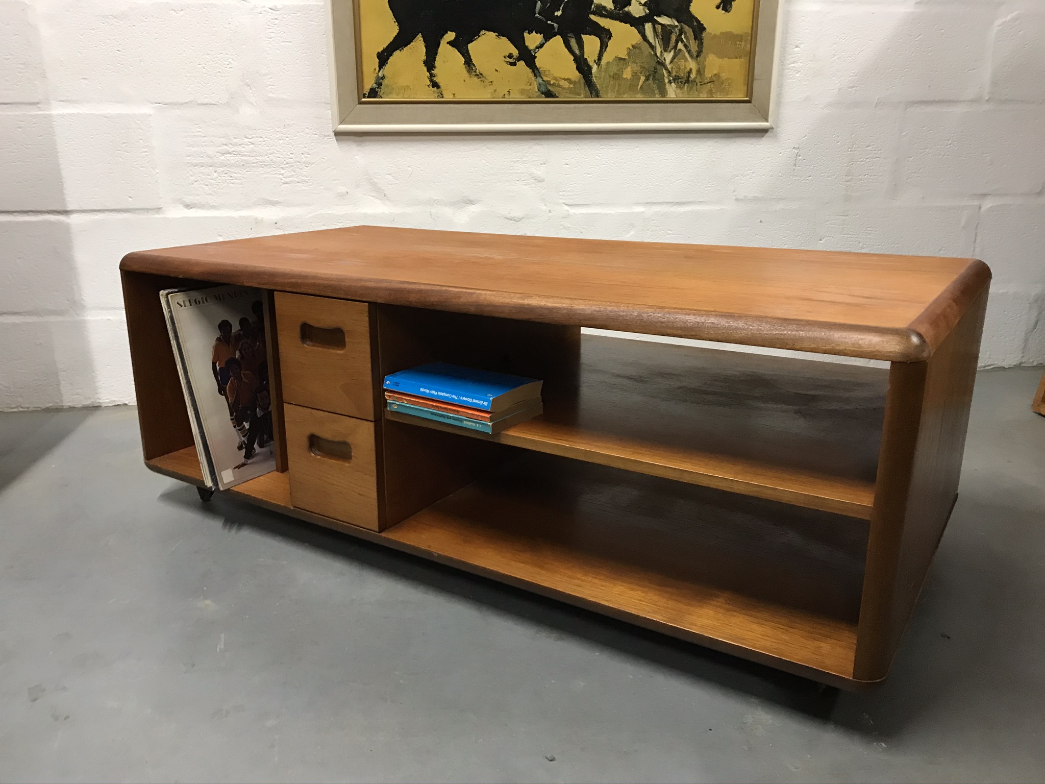 Retro Record TV Media Unit Cabinet or Coffee Table 