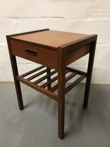 Vintage Danish Style Mid Century Side Table / Telephone Table