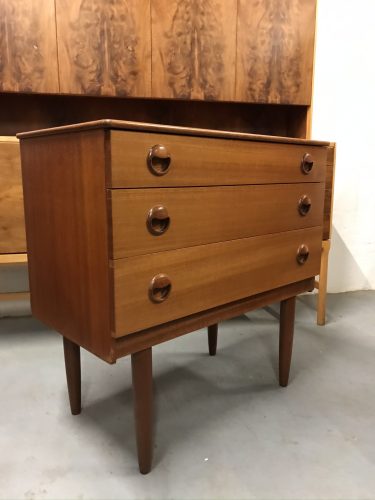 Small Retro SCHREIBER Chest of 3 Drawers Vintage