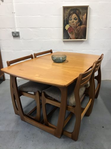 Mid Century Vintage PORTWOOD Dining Table & 4 Chairs 