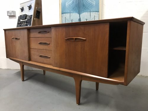 1960s JENTIQUE Mid Century Vintage Teak Long Sideboard