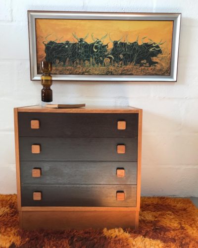 Vintage Danish Teak Chest of Drawers by Domino Mobler