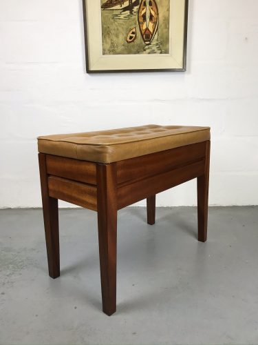 Vintage Retro Mid Century Piano Stool / Storage