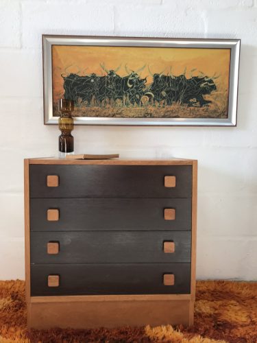 Danish Vintage Teak Chest of Drawers by Domino Mobler
