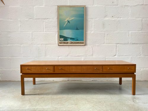 Vintage 1960s Teak Greaves and Thomas Low Coffee / Console Table