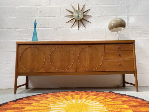 1960s Teak 'Circles' Sideboard Manufactured by Nathan Furniture