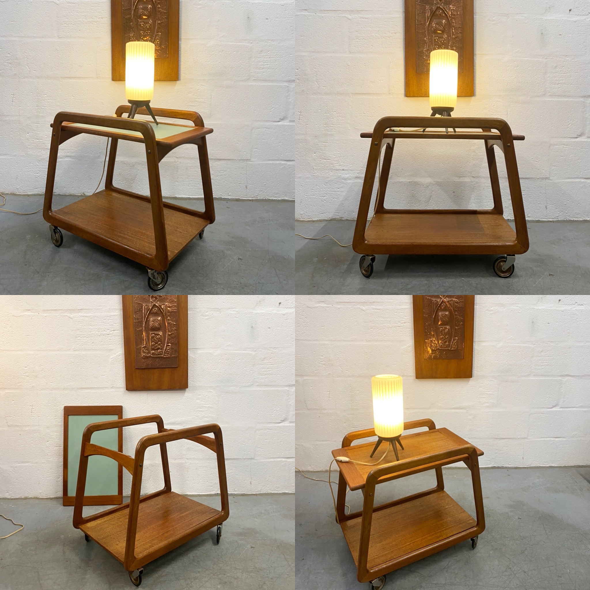 Vintage Danish Teak Tea Trolley by Henning Wind-Hansen for Sika Møbler, 1960s