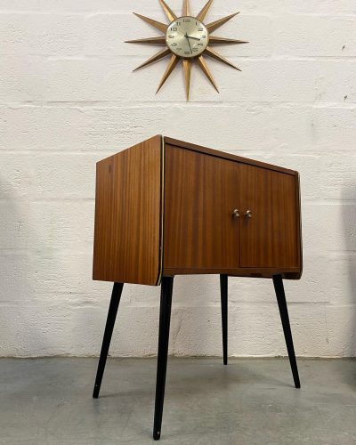 Original Vintage Record Vinyl Cabinet with Atomic Dansette Legs